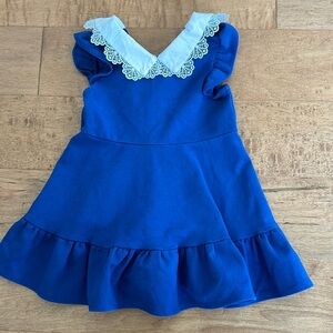 Janie and Jack Blue Dress with White Collar